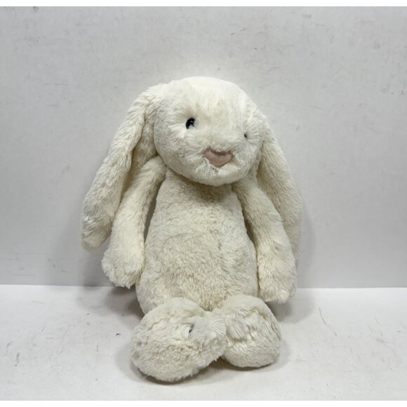 Rare Jellycat Medium Cream Bashful Bunny Plush London Toy - Picture 1 of 6